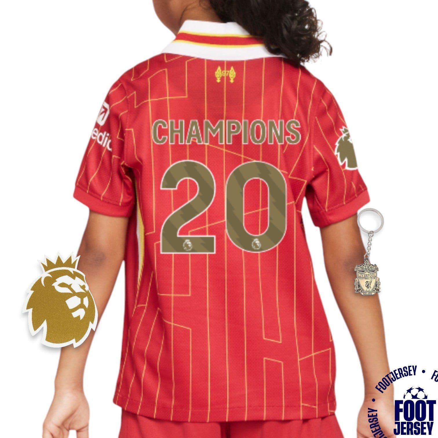 Liverpool Home Jersey 2024/2025 - CHAMPIONS 25 & Gold Trophy
