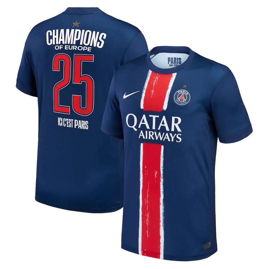 PSG 2025 European Champions 1 Star Jersey - Player Jersey