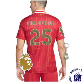 Liverpool Home Jersey 2024/2025 - CHAMPIONS 25 & Gold Trophy
