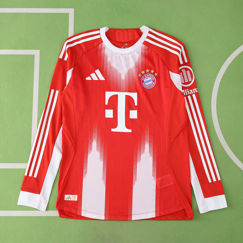 Bayern Munich Player Jersey Home 2025/26 - Long Sleeve