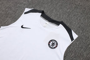 Chelsea Kit White Jersey + Shorts - No Sleeve 25/26