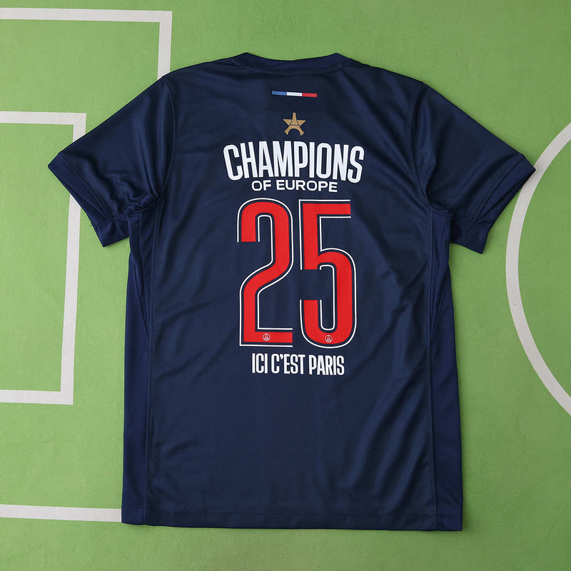 Kids PSG 2025 European Champions 1 Star Jersey
