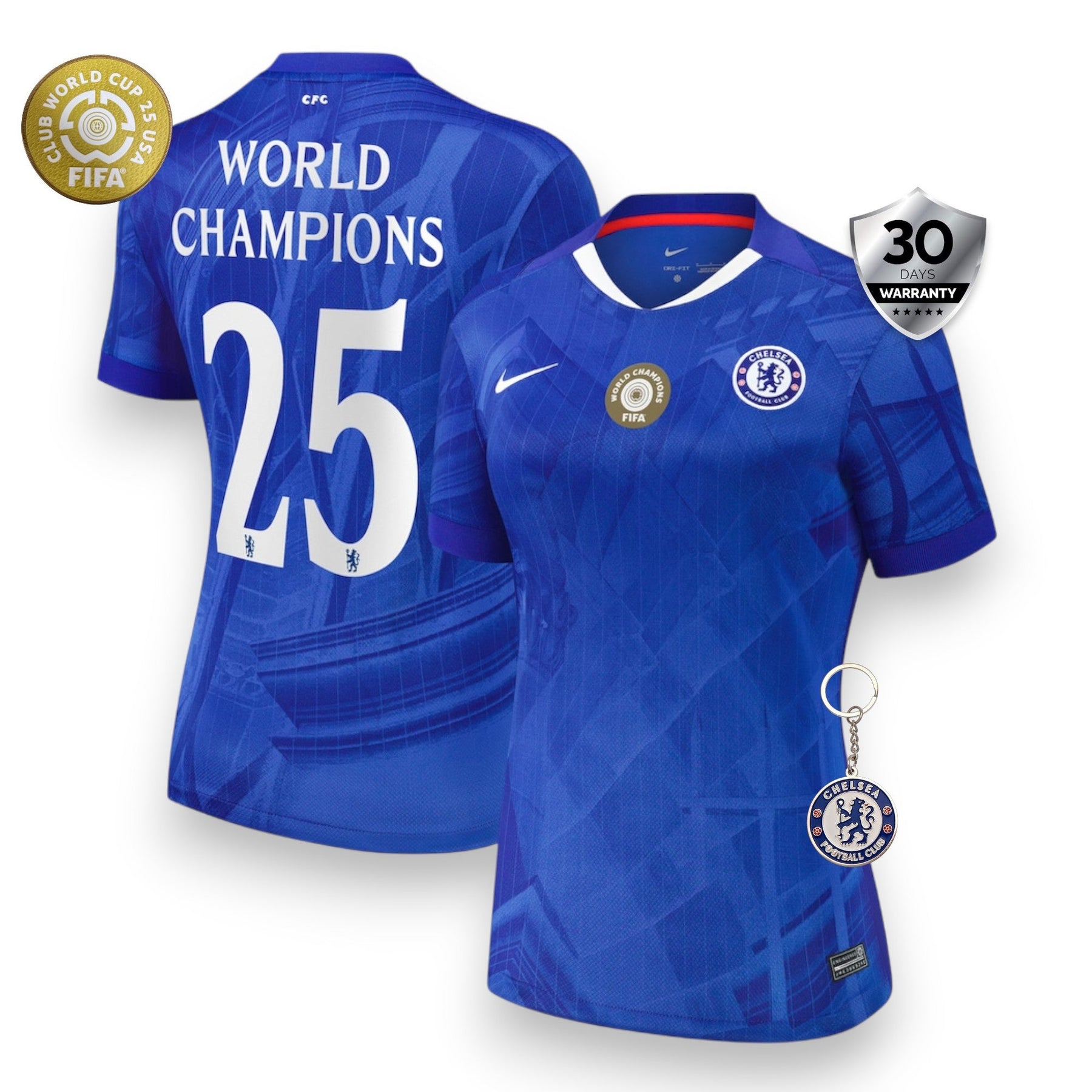 Chelsea Home Jersey 25/26 - Womens - with World Champions 25 printing